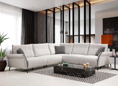 Wohnzimmer Sofa L-Form Modern Design Textil Stoff Luxus Couch Polstermöbel